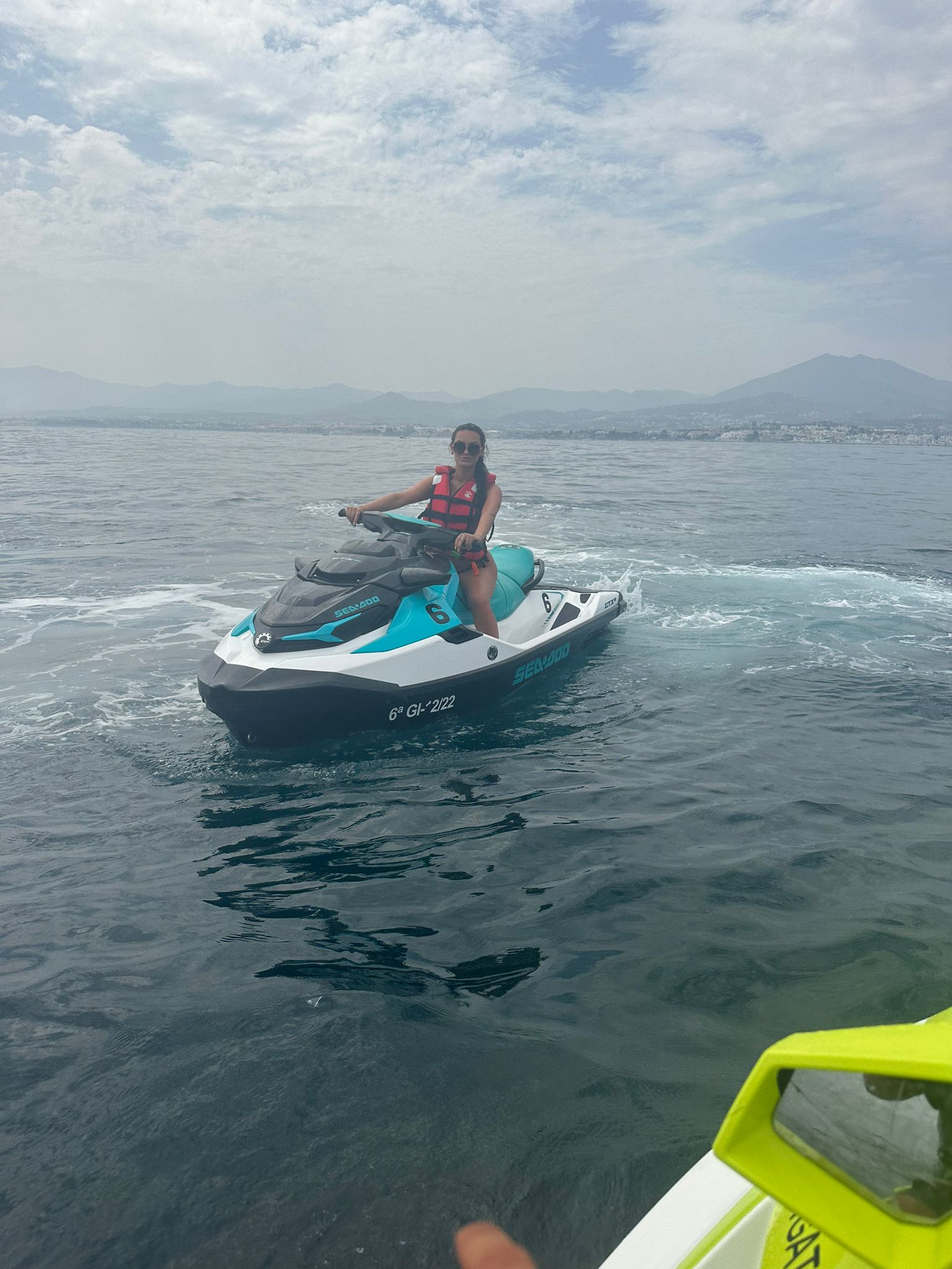 Sea-Doo GTX jet ski rider, Marbella coast